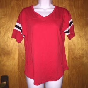 Red Ambiance Baseball Short Sleeve T-Shirt Size Small